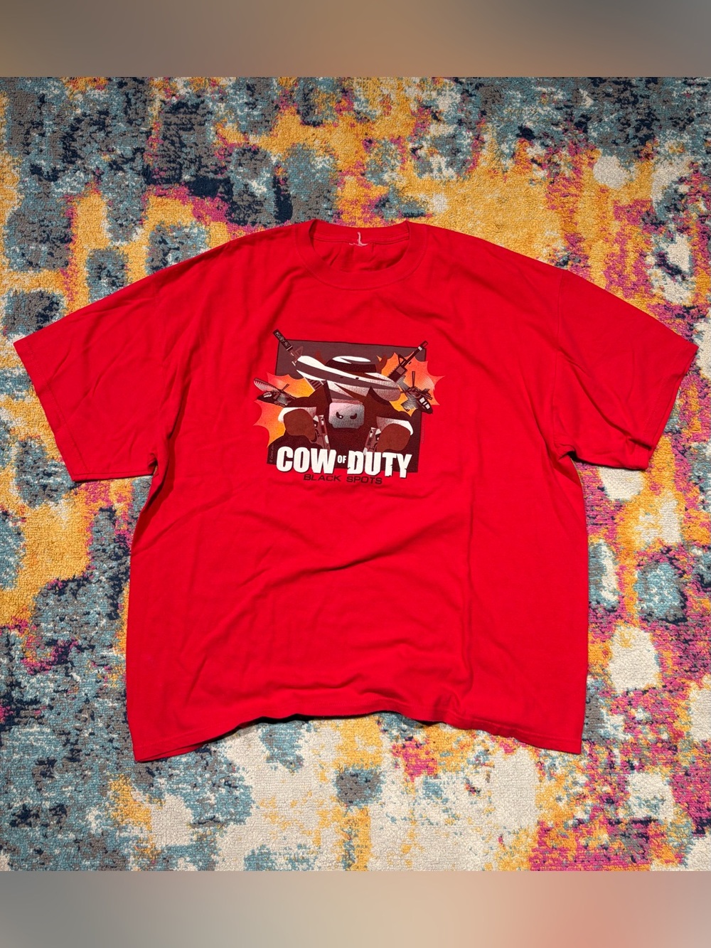 Y2K Cow of Duty Black Spots Shirt